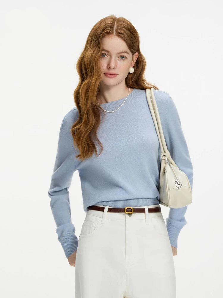 Seamless Wool Knit Sweater