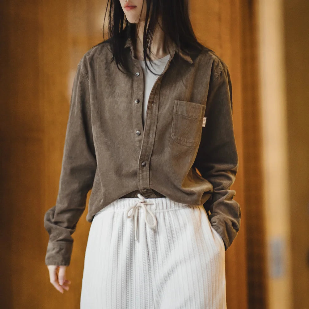Vintage Corduroy Button-Down Shirt