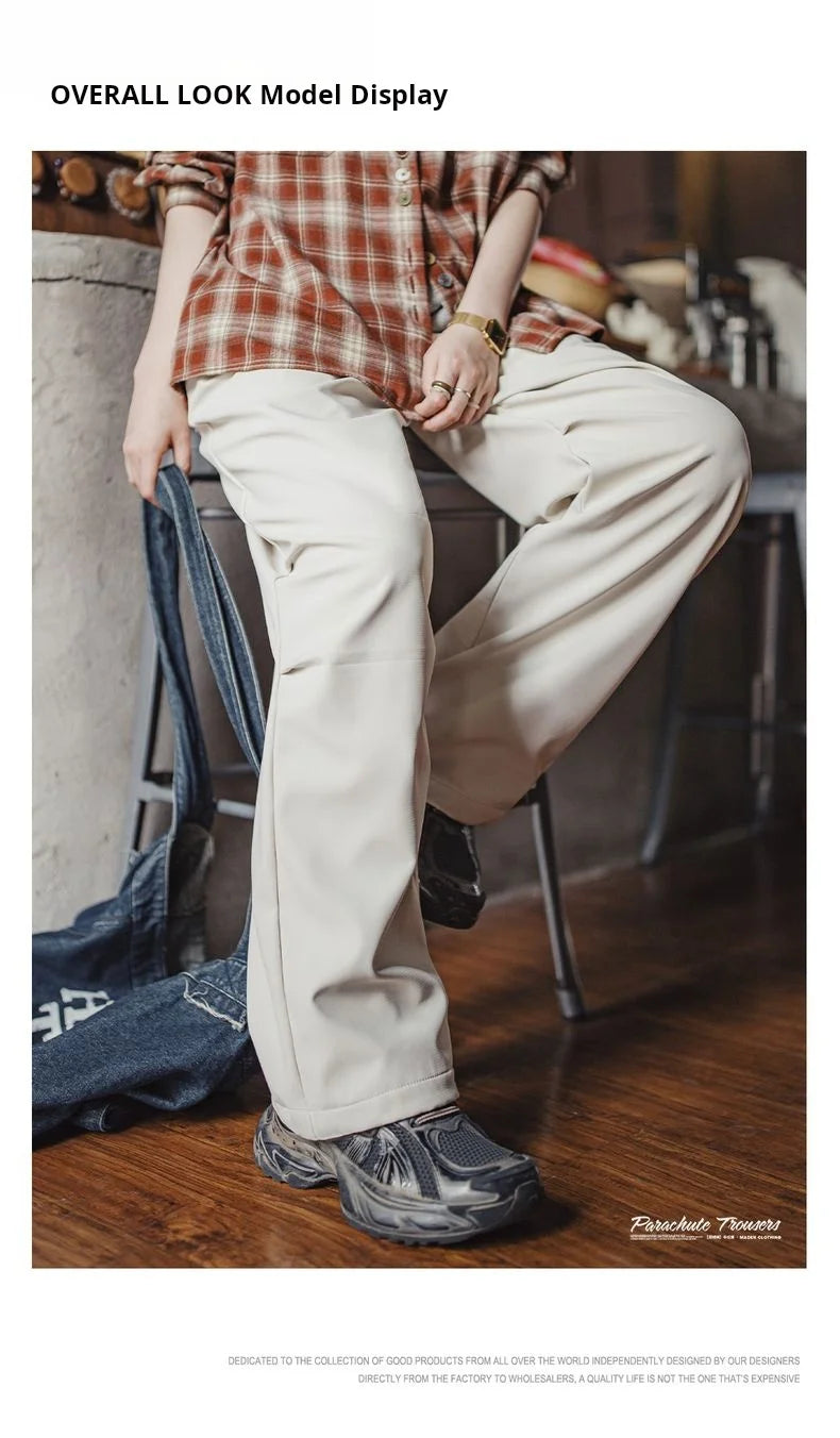 Fleece-Lined Wide-Leg Cargo Pants