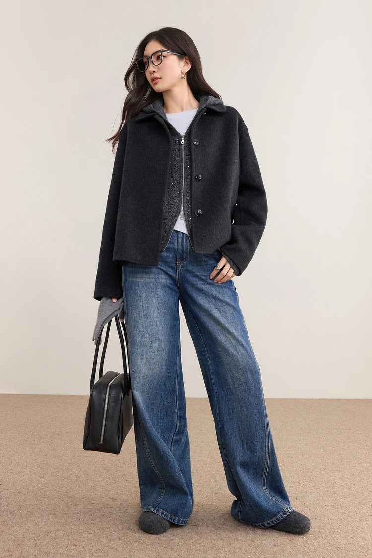 Short Woolen Loose Jacket