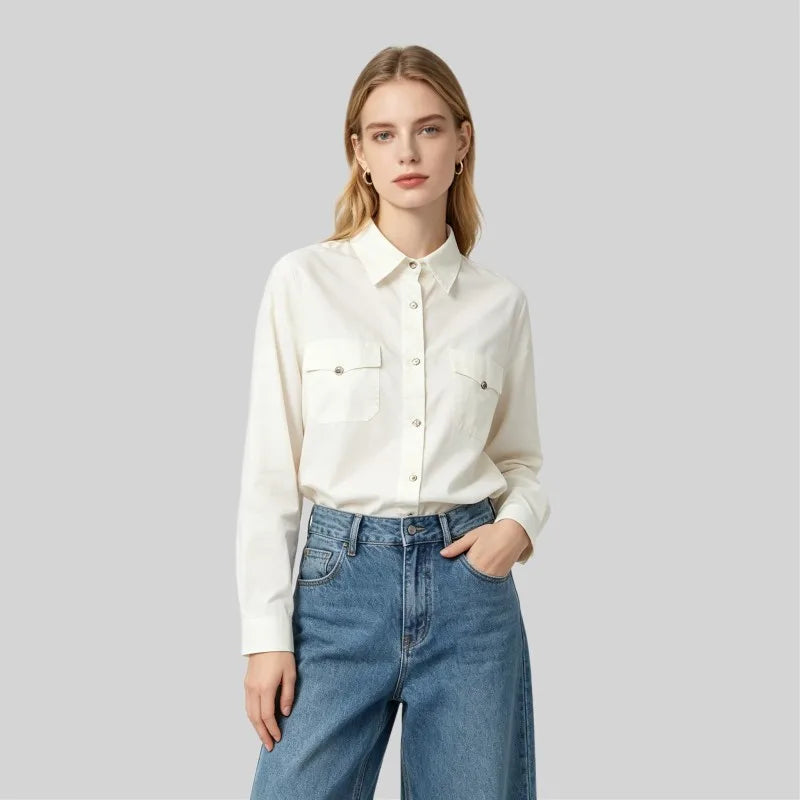 Diamond Pattern Cotton Oversized Shirt