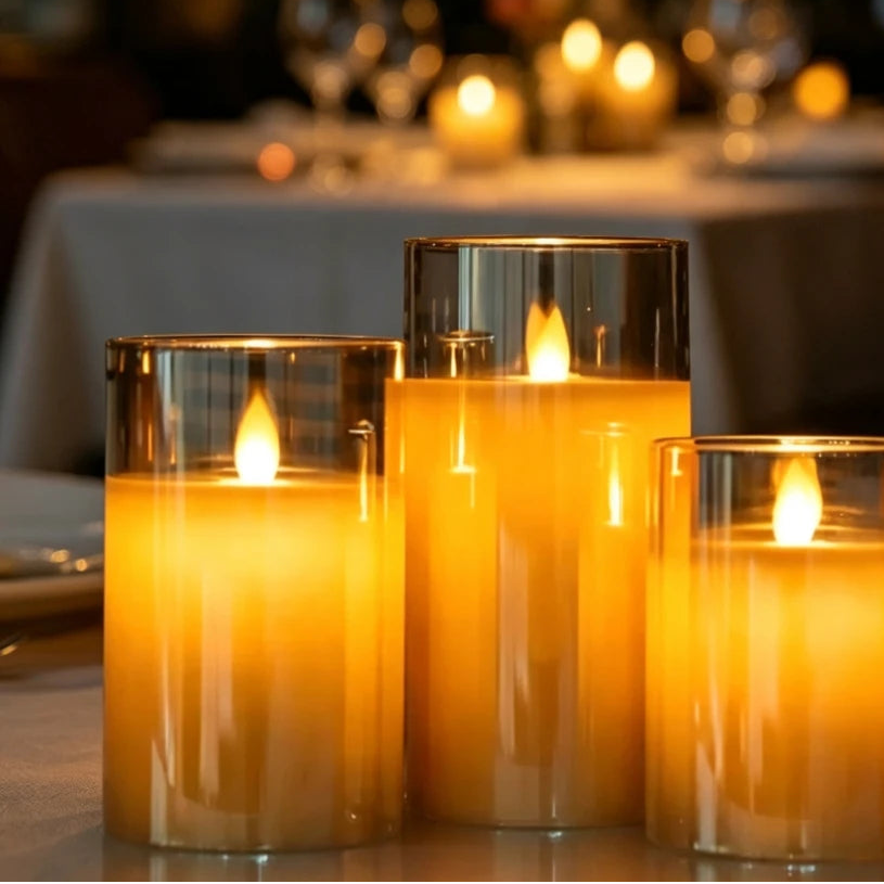 LED Candles - Set of 3