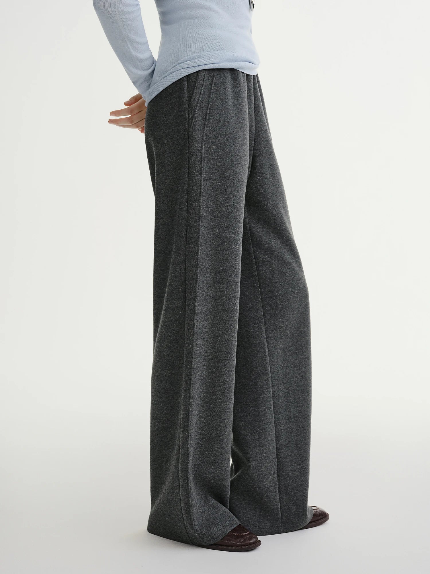 Relaxed Fit Wide Leg Casual Pants
