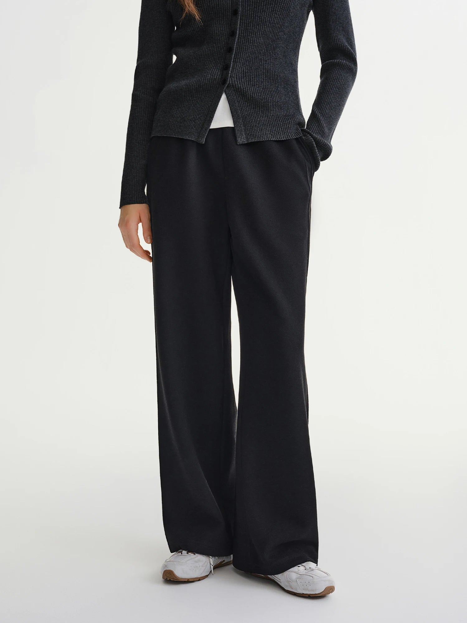 Relaxed Fit Wide Leg Casual Pants