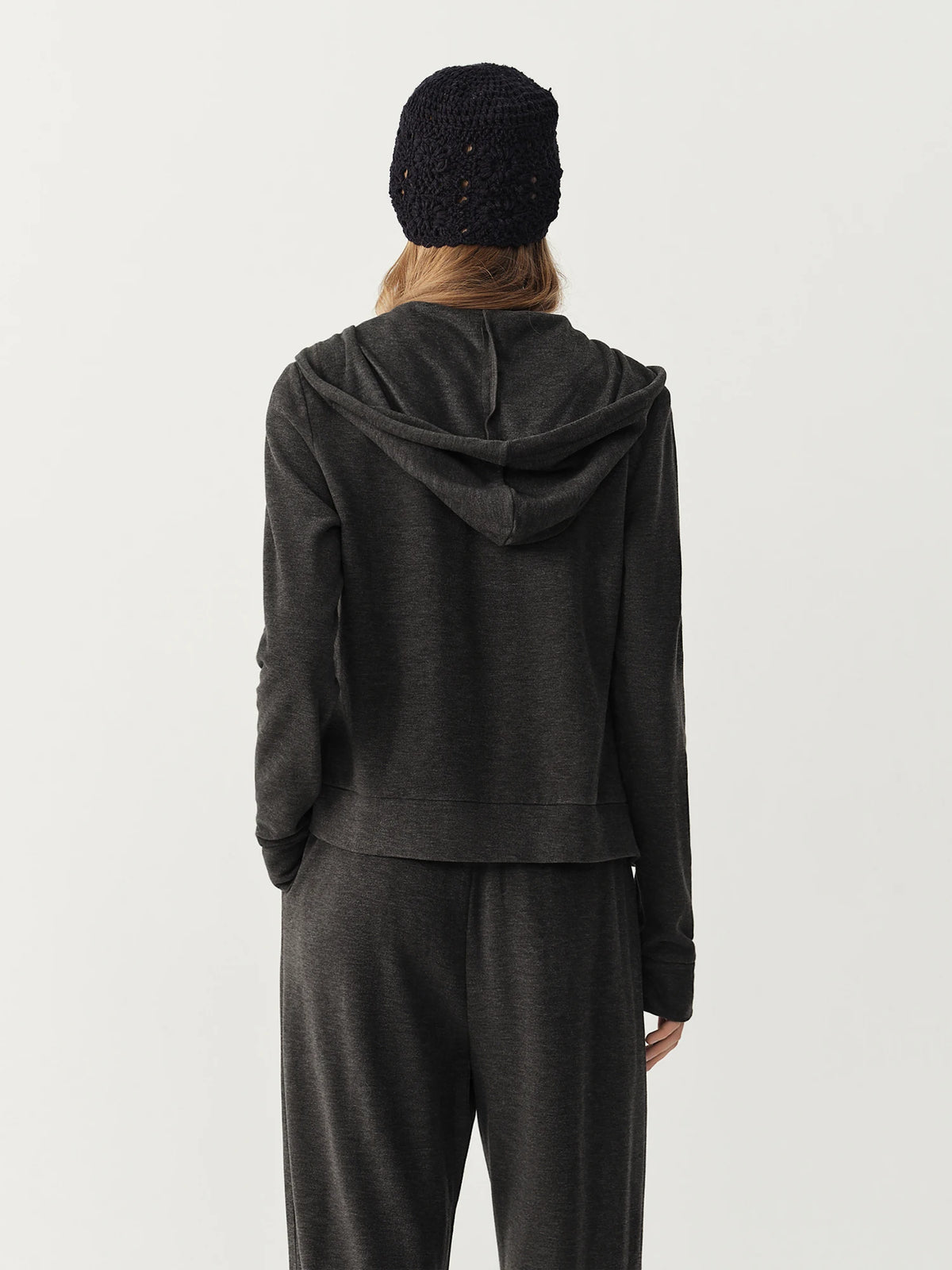 Hooded Knit Cardigan & Pants Two-Piece Set