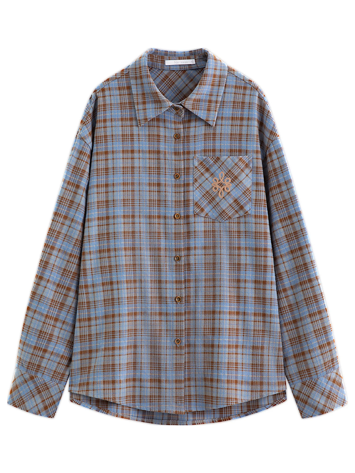 Brushed Plaid Oversized Shirt