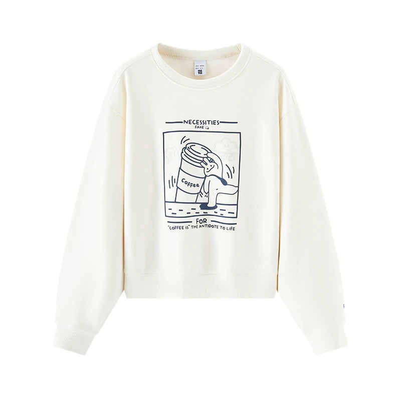 Graphic Print Drop Shoulder Sweatshir