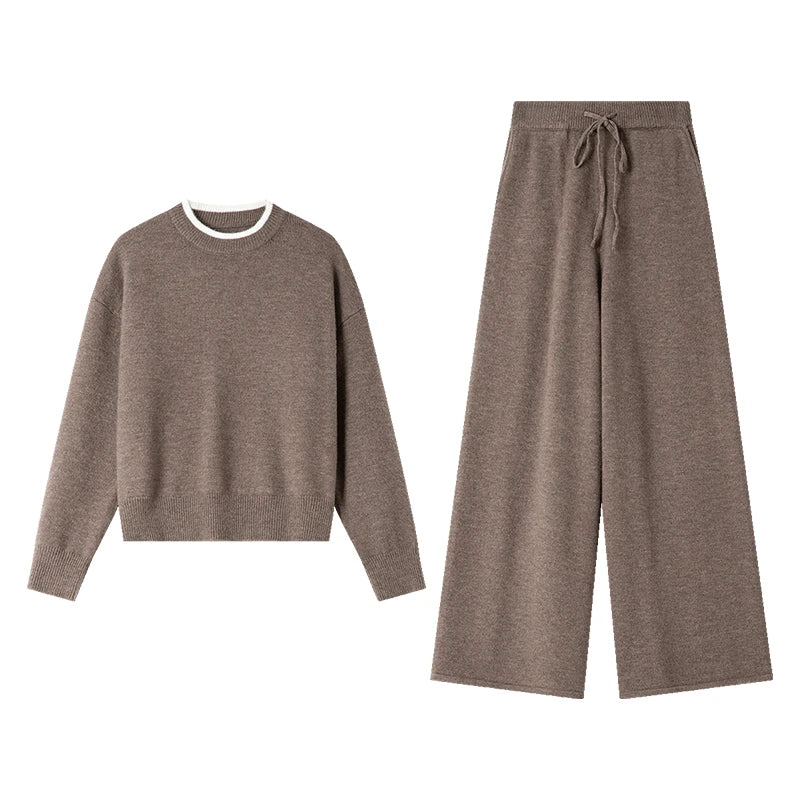 Knit Sweater & Trousers Set