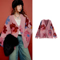 Floral Jacquard Knit Cardigan