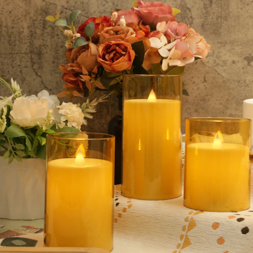 LED Candles - Set of 3