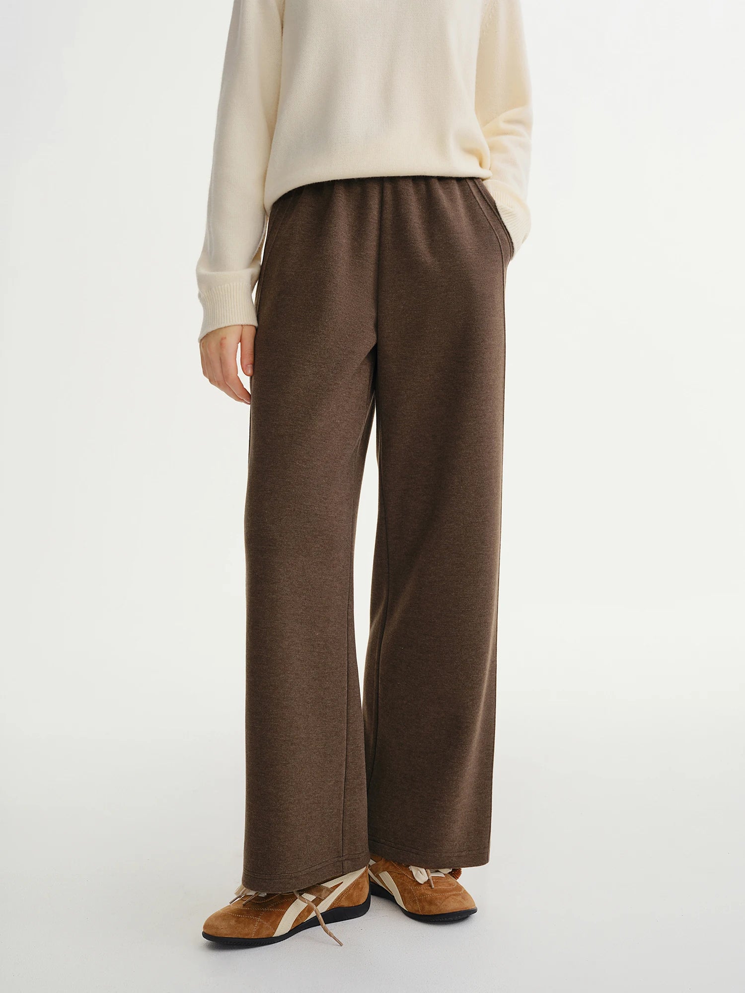Relaxed Fit Wide Leg Casual Pants