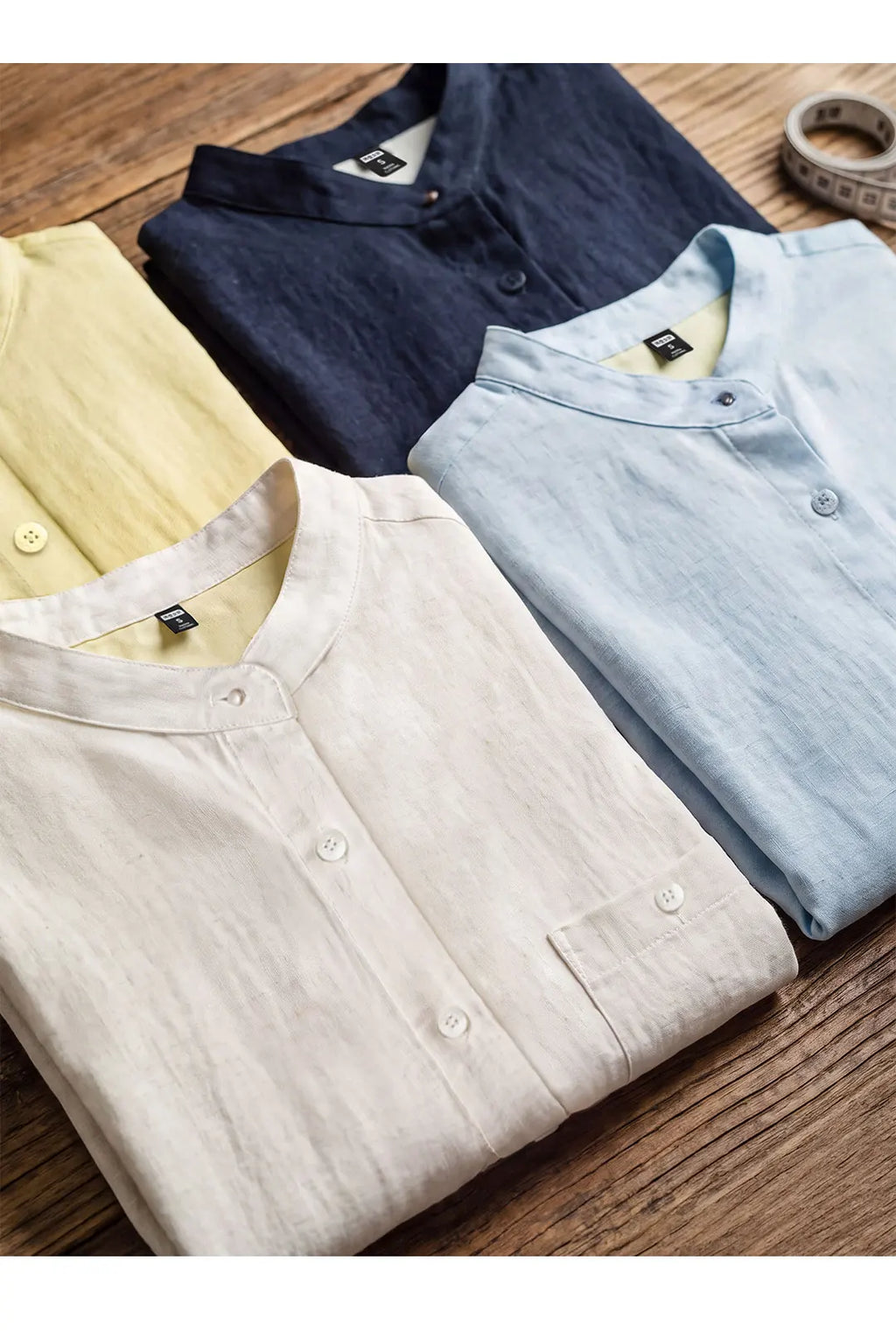 Linen Blend Button-Down Shirt