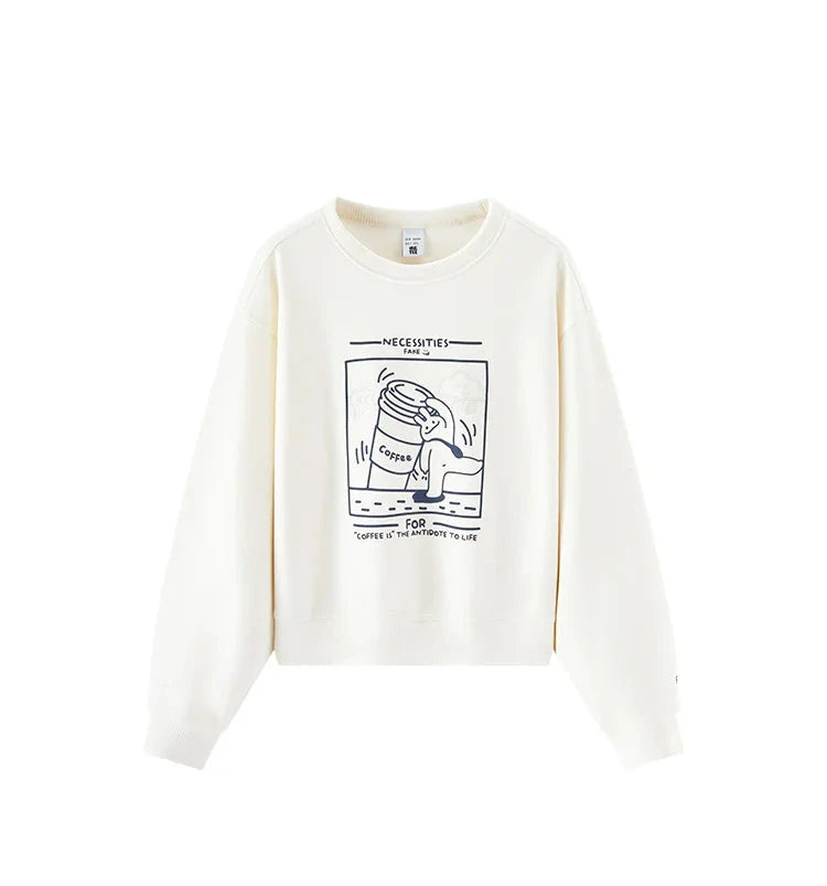 Graphic Print Drop Shoulder Sweatshir