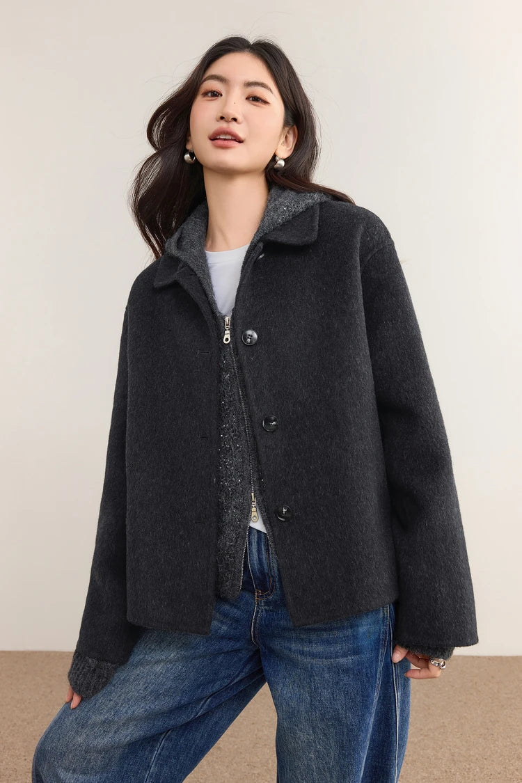 Short Woolen Loose Jacket