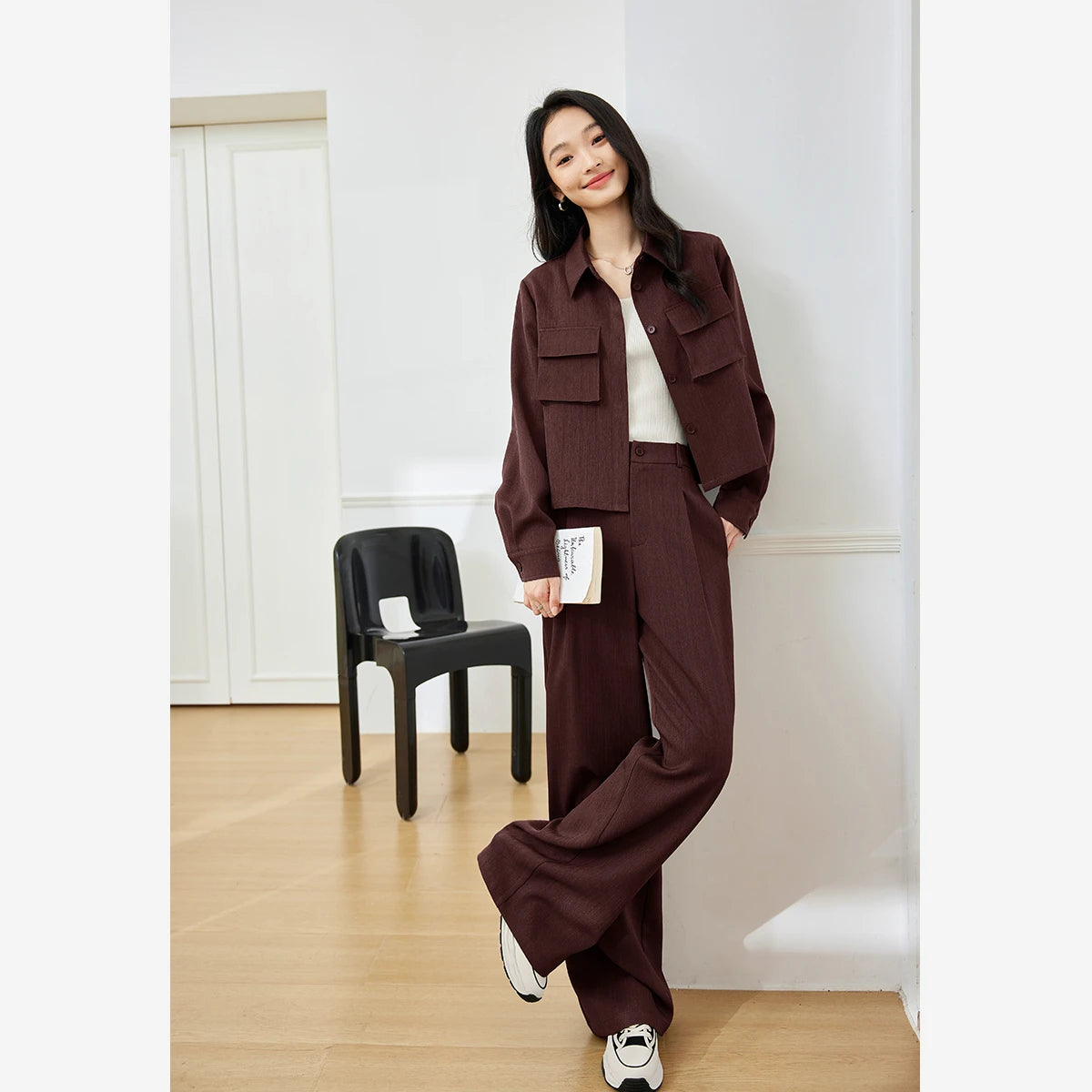 Utility Pocket Crop Jacket & Pants Set
