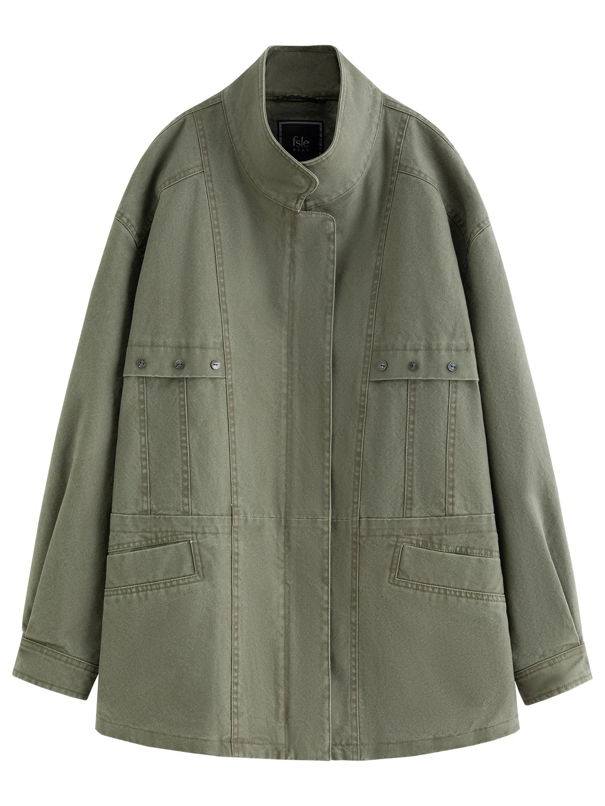Utility Oversized Stand Collar Jacket