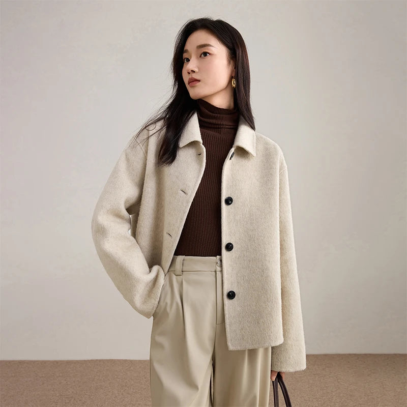 Short Woolen Loose Jacket