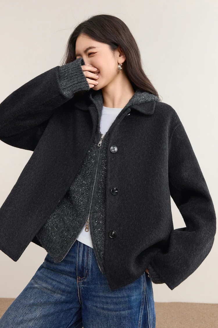 Short Woolen Loose Jacket