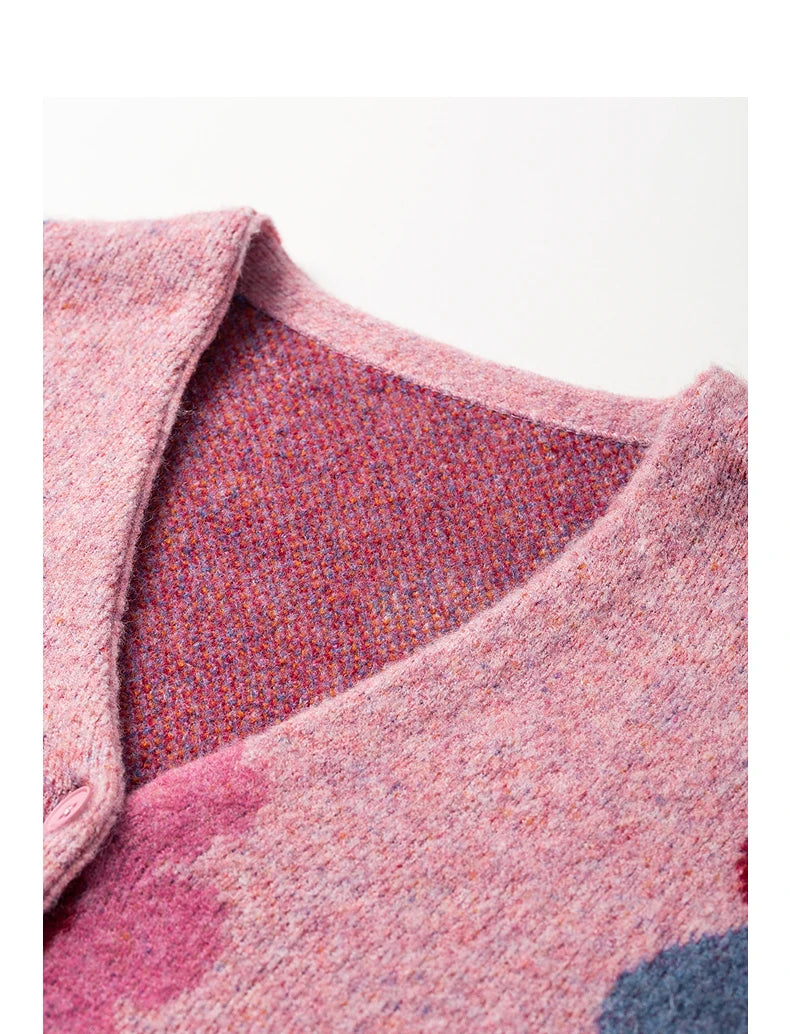 Floral Jacquard Knit Cardigan