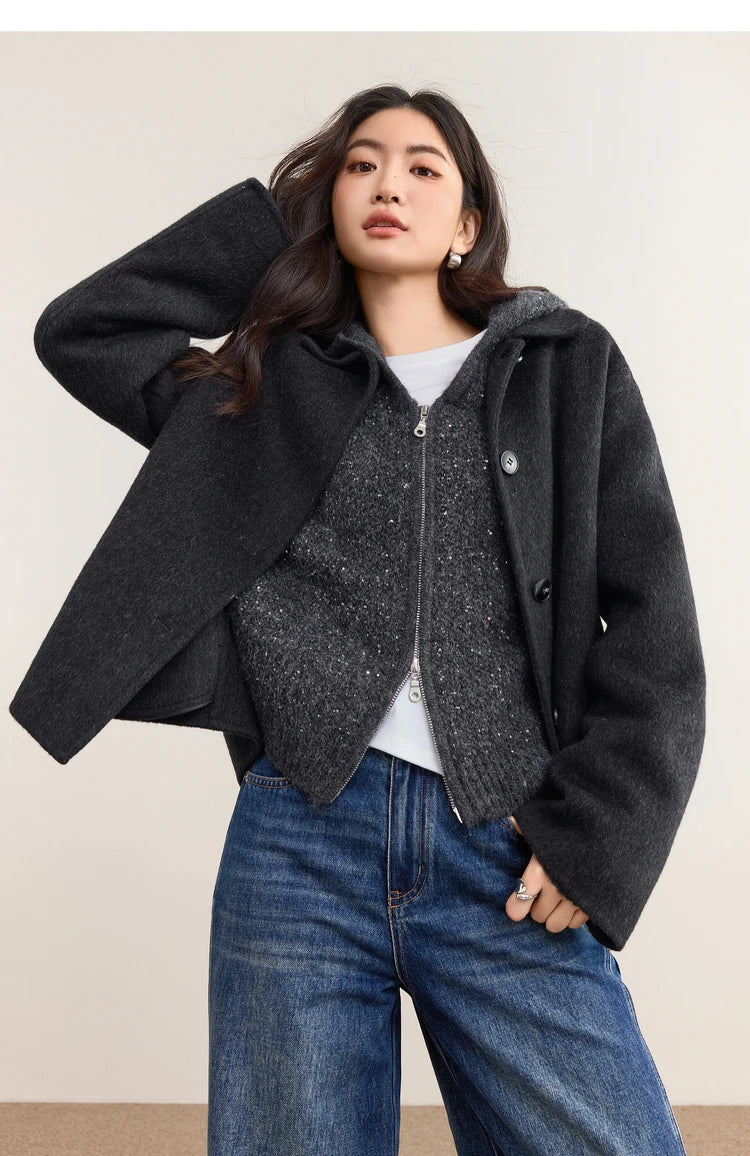 Short Woolen Loose Jacket