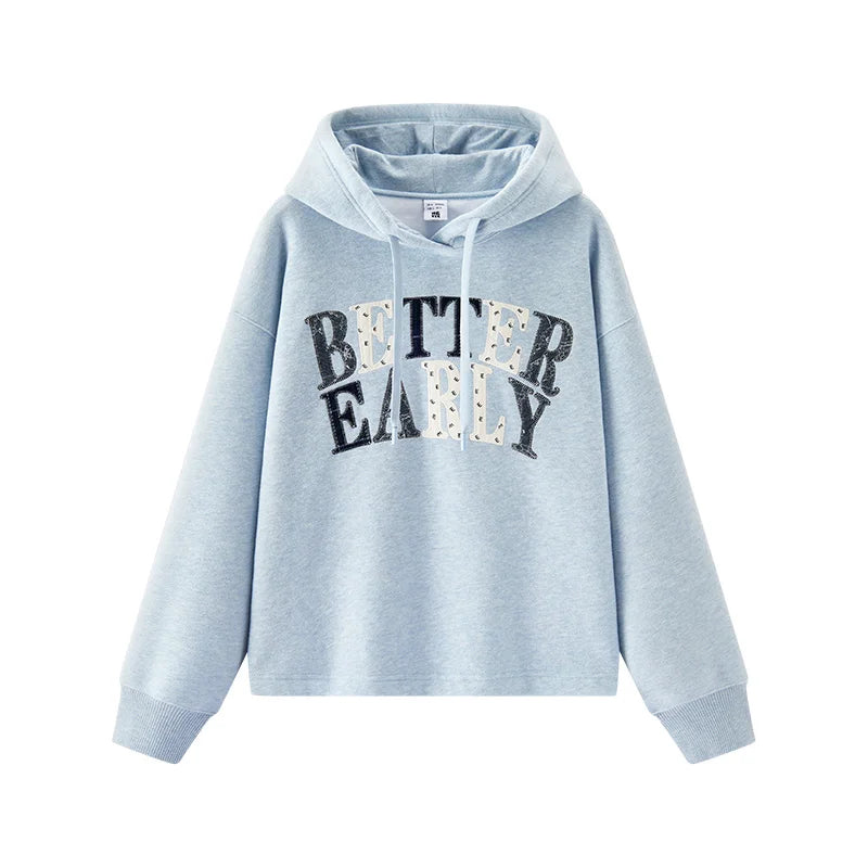Letter Print Hooded Sweatshirt