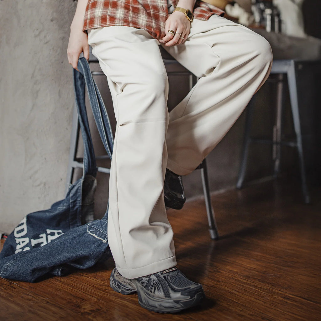 Fleece-Lined Wide-Leg Cargo Pants