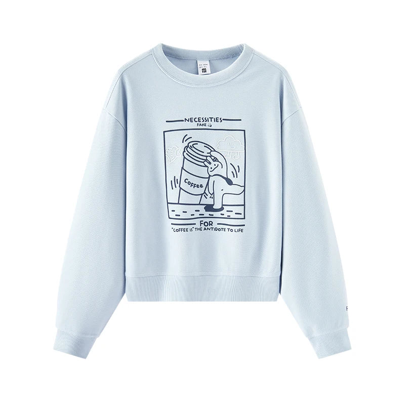 Graphic Print Drop Shoulder Sweatshir
