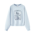 Graphic Print Drop Shoulder Sweatshir