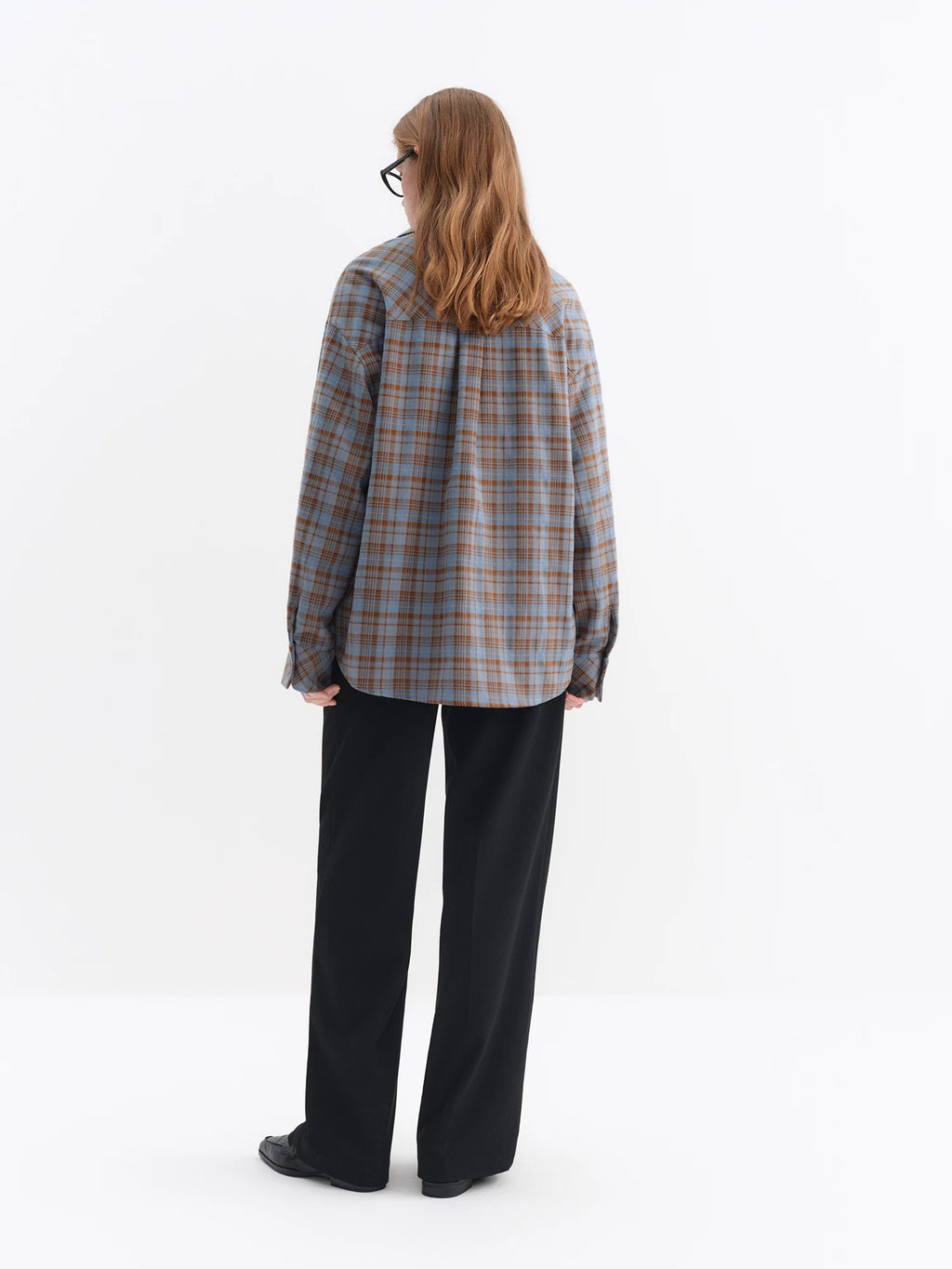 Brushed Plaid Oversized Shirt
