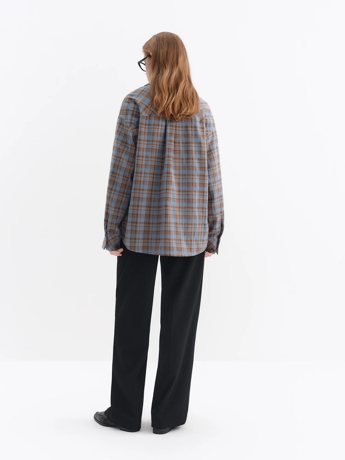 Brushed Plaid Oversized Shirt