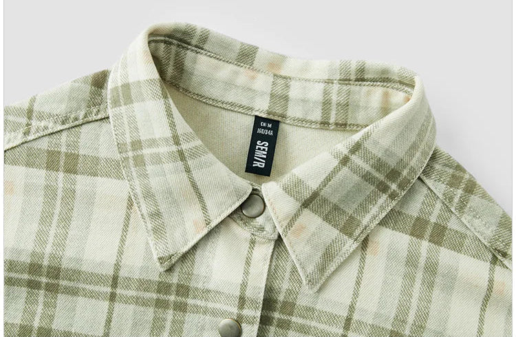 Oversized Plaid Long Sleeve Shirt
