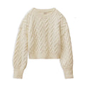 Cable Knit Aran Crew Neck Sweater