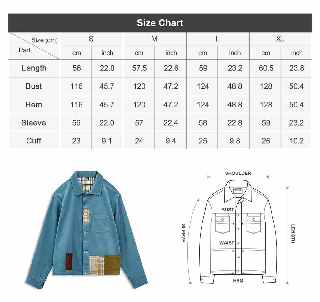 Contrast-Panel Corduroy Shirt Jacket