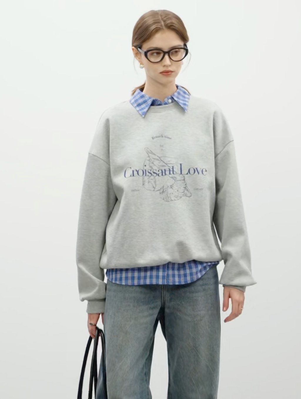 Round Neck Letter Print Sweatshirt