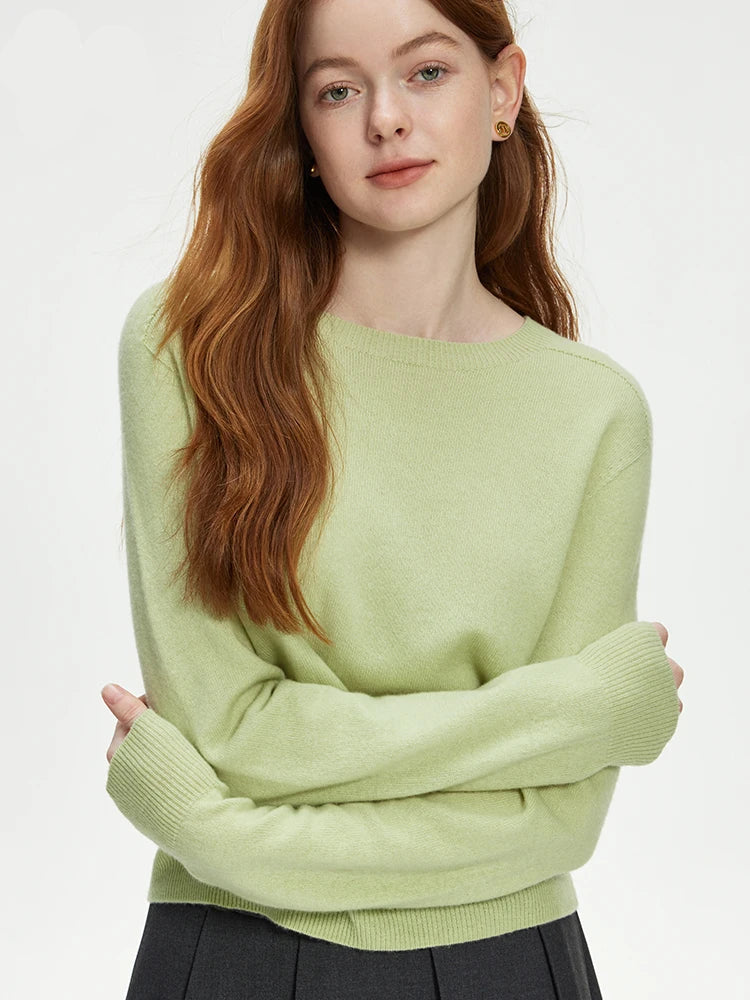 Seamless Wool Knit Sweater