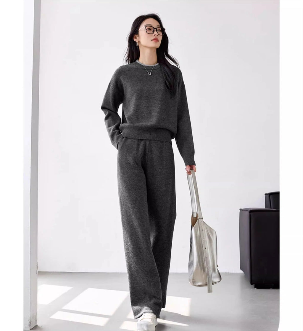 Knit Sweater & Trousers Set