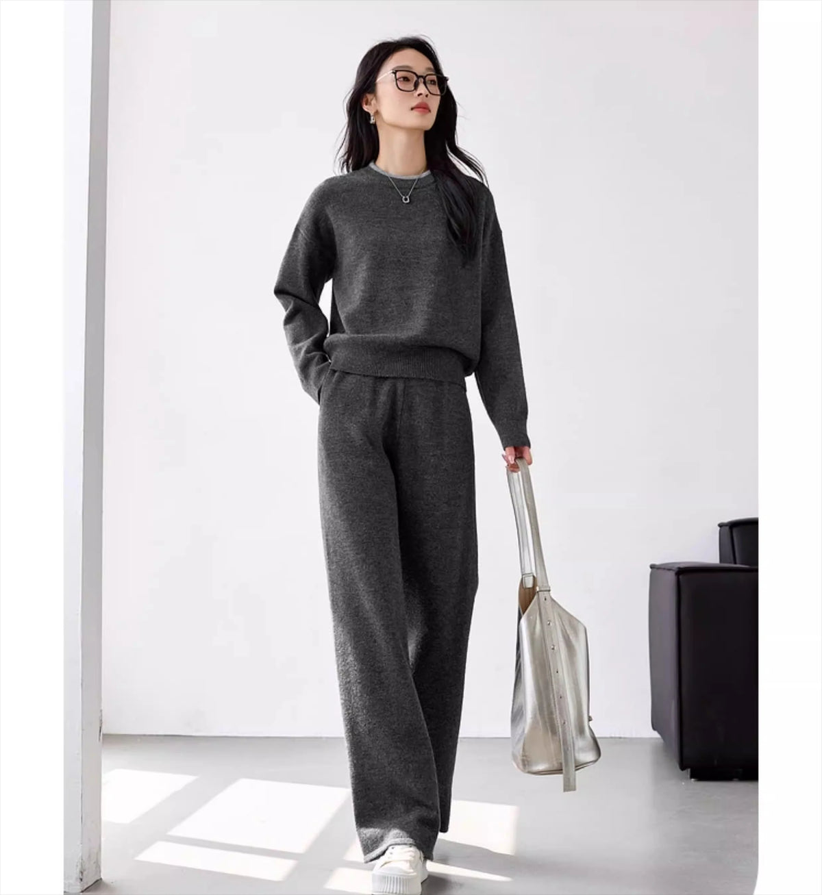 Knit Sweater & Trousers Set