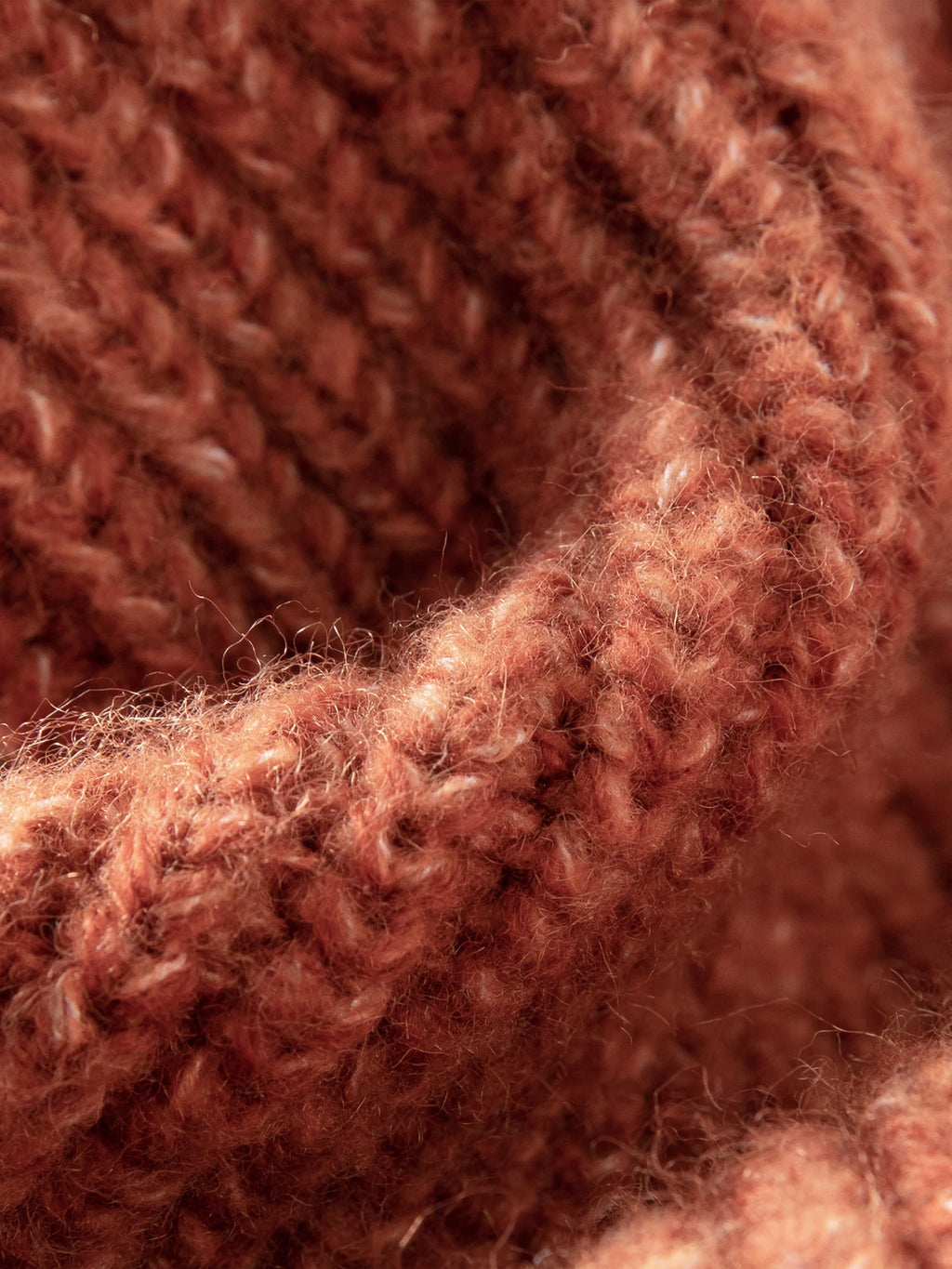 V-Neck Yarn Knit Sweater
