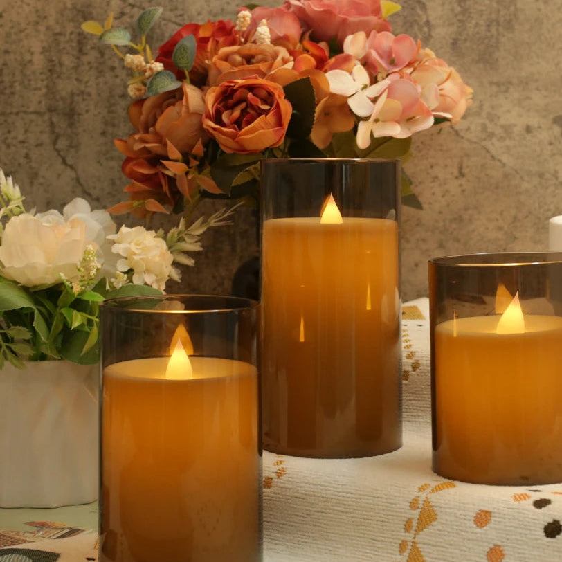 LED Candles - Set of 3