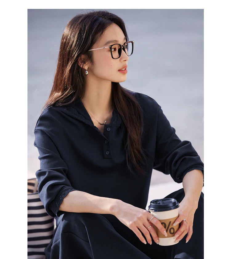 Hooded Sweatshirt & Wide-Leg Pants Set