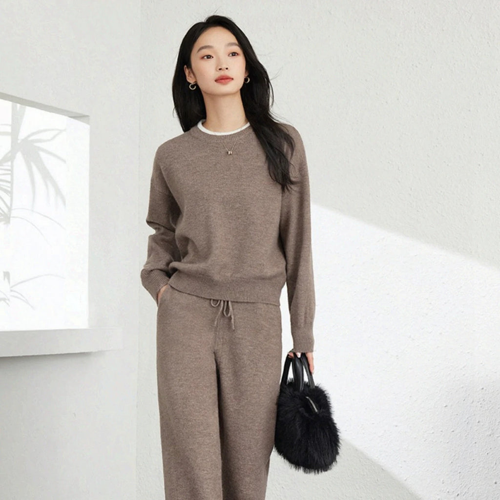 Knit Sweater & Trousers Set