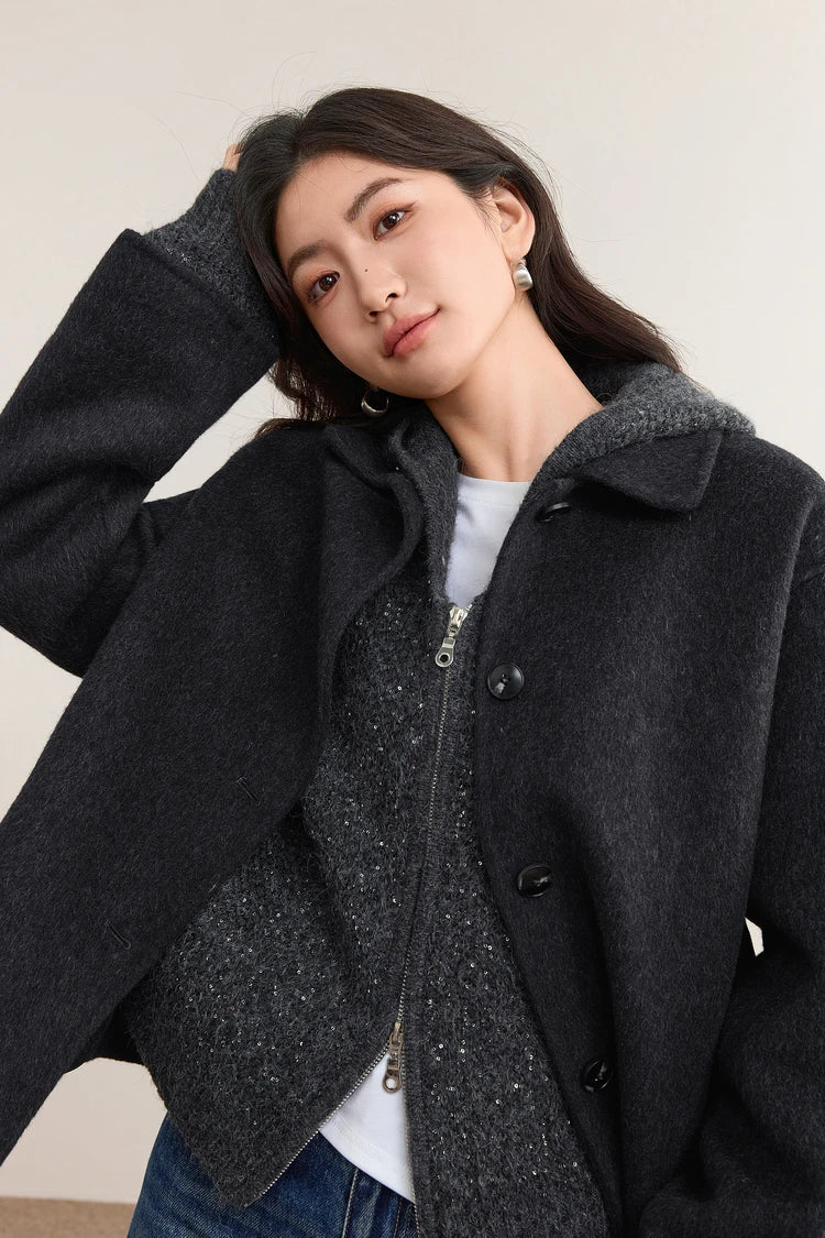 Short Woolen Loose Jacket
