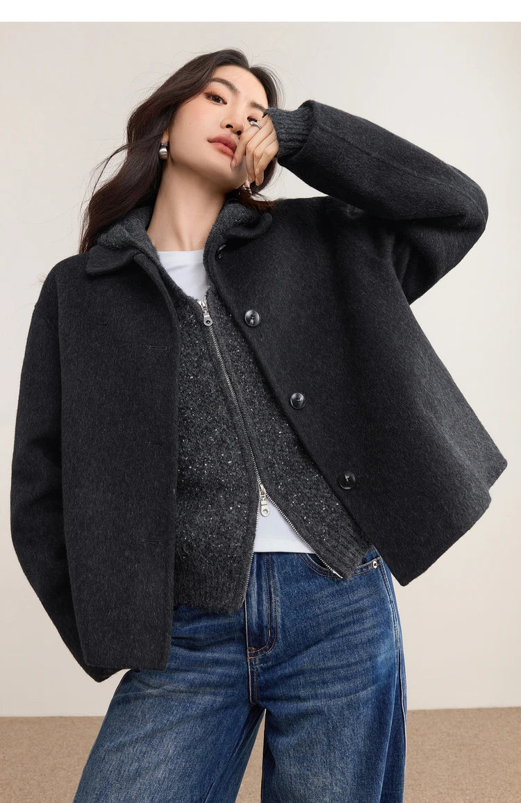 Short Woolen Loose Jacket