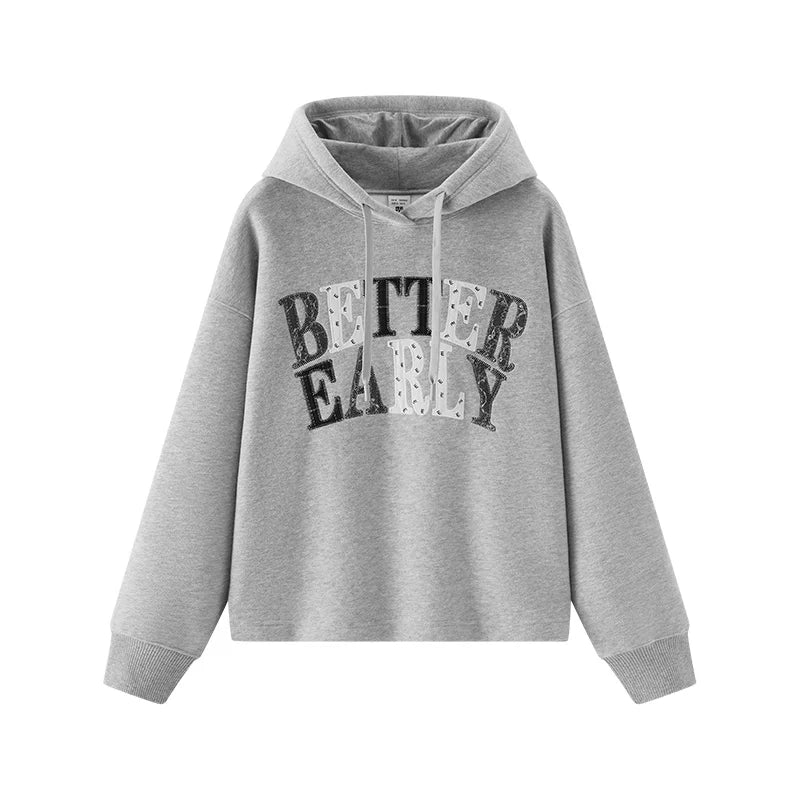 Letter Print Hooded Sweatshirt