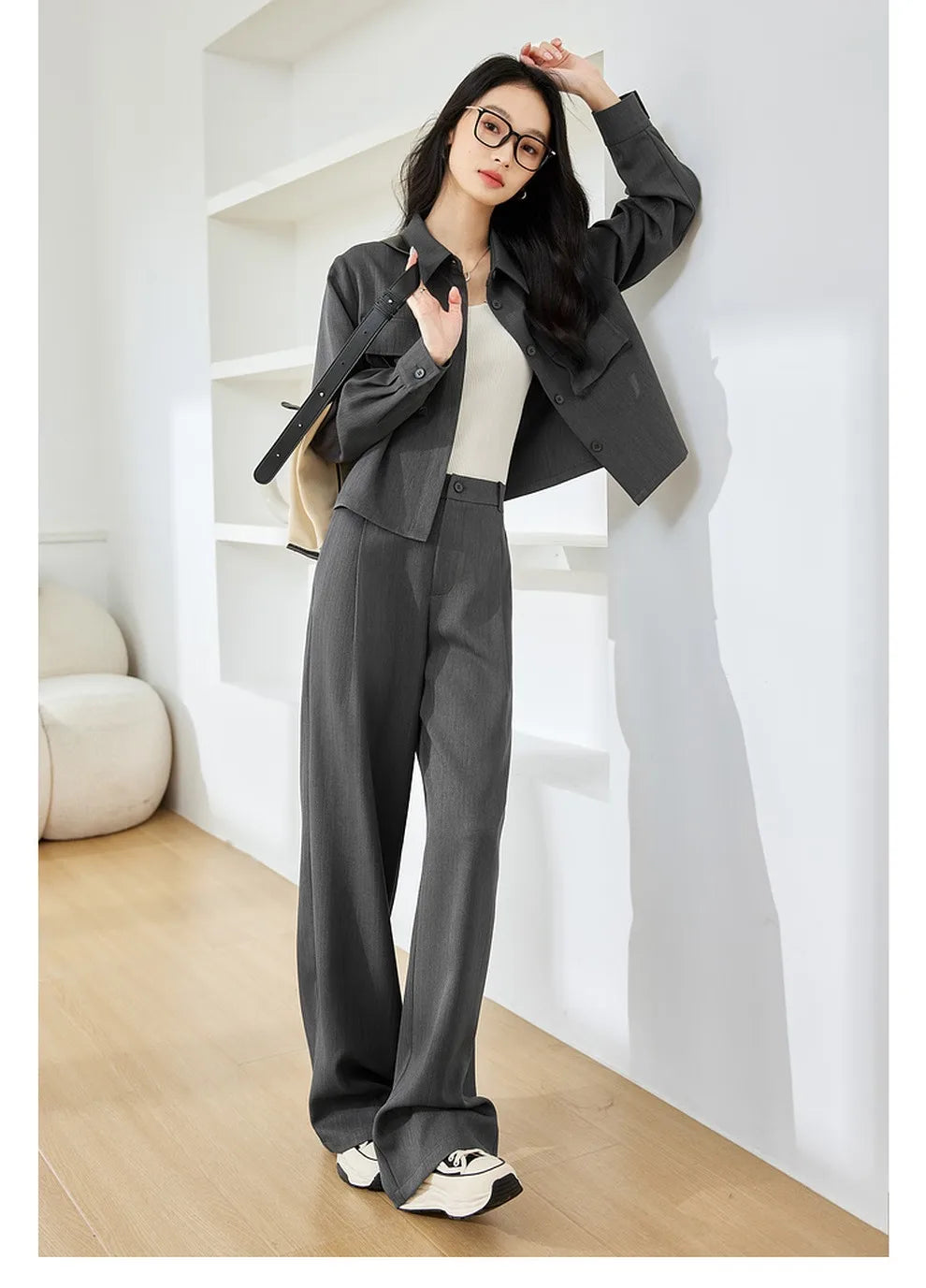 Utility Pocket Crop Jacket & Pants Set