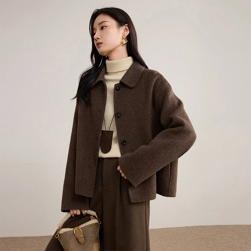 Short Woolen Loose Jacket