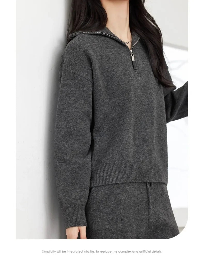 Knit Sweater & Trousers Set