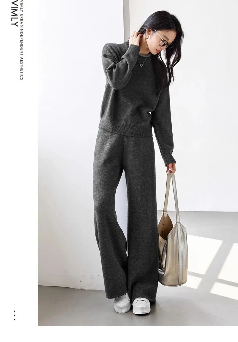 Knit Sweater & Trousers Set