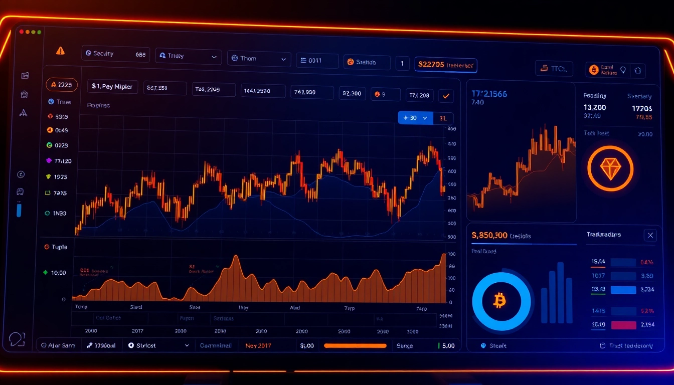AICoin showcases a dynamic crypto trading platform with real-time charts and security features, emphasizing advanced analytics and user-friendly interface for investors.