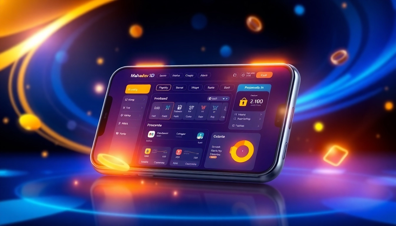 Mahadev ID logo on a digital betting platform interface, showcasing user login and security features for safe online betting experiences.